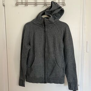 Lululemon heather grey Scuba Full-Zip Hoodie, size 8